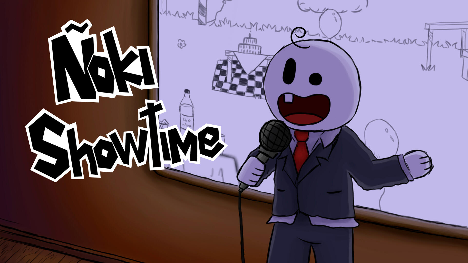 Splashart oficial de "Ñoki Showtime"